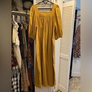 Lindsay Robinson caftan mustard yellow